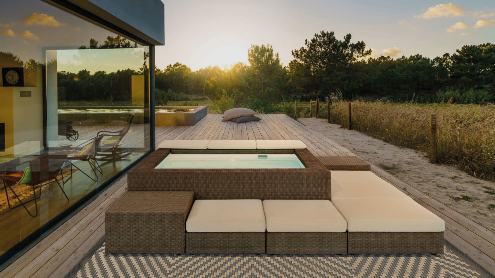 Piscina fuori terra in legno